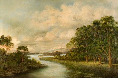 Vista del río Tyne del Norte de R. Rowell